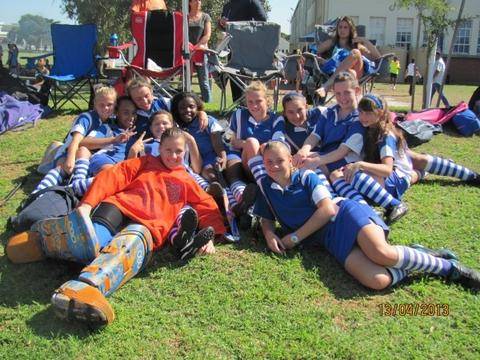 The u/14A Hockey team relaxing before taking part